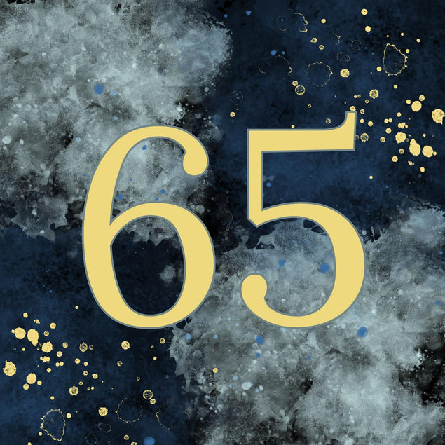 65th Birthday Abstract Design Confetti-exploding Greetings Card