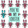 You're My Lobster Lobsters Pattern Confetti-exploding Greetings Card
