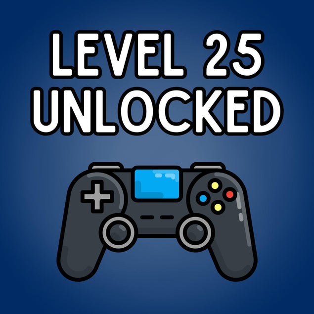 Level 25 Unlocked - 25th Birthday For Gamers Confetti-exploding Greetings Card