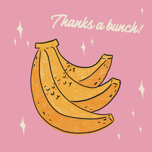 Thanks A Bunch Banana Confetti-exploding Greetings Card