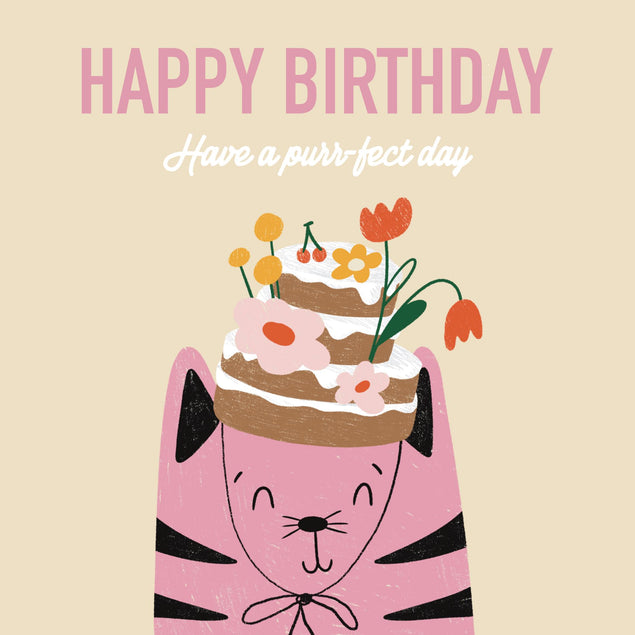 Have a Purrfect Birthday Cute Cat Confetti-exploding Greetings Card