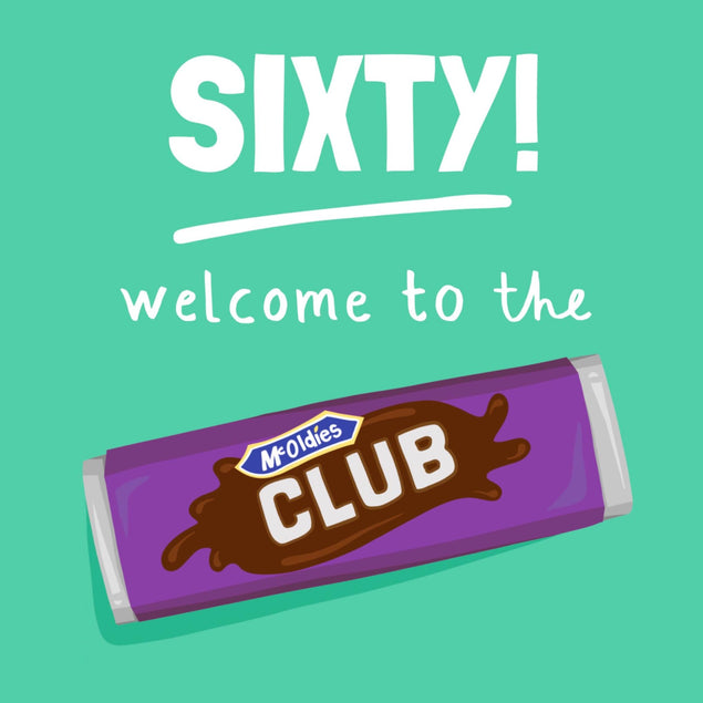 Welcome To The McOldies Club 60th Birthday Confetti-exploding Greetings Card