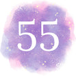 55th Birthday Purple Sky Confetti-exploding Greetings Card