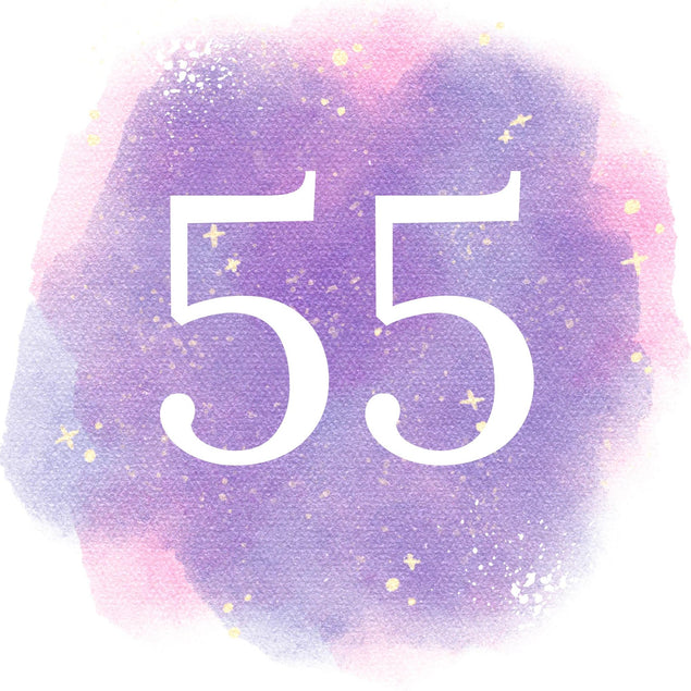 55th Birthday Purple Sky Confetti-exploding Greetings Card