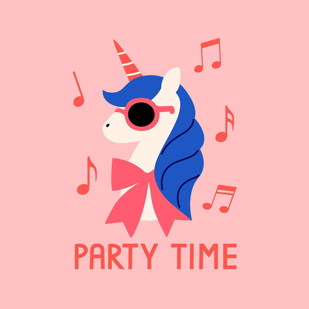 Party Time Unicorn Birthday Pink Confetti-exploding Greetings Card