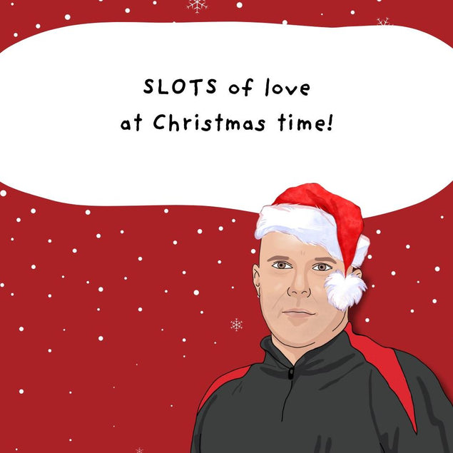 Slots Of Love Liverpool Christmas Confetti-exploding Greetings Card