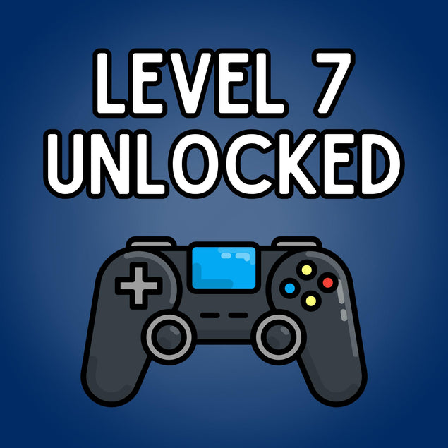 Level 7 Unlocked - 7th Birthday For Gamers Confetti-exploding Greetings Card