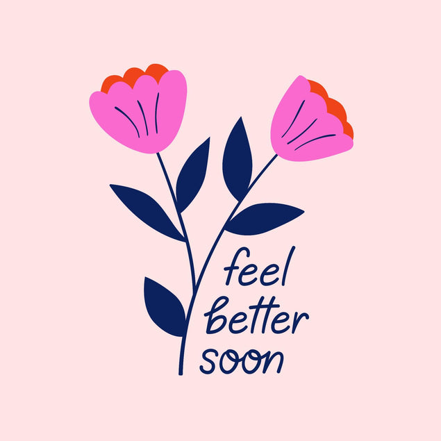 Feel Better Soon Pink Tulips Confetti-exploding Greetings Card