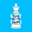 King Of My Heart Chess Valentine's Blue Confetti-exploding Greetings Card