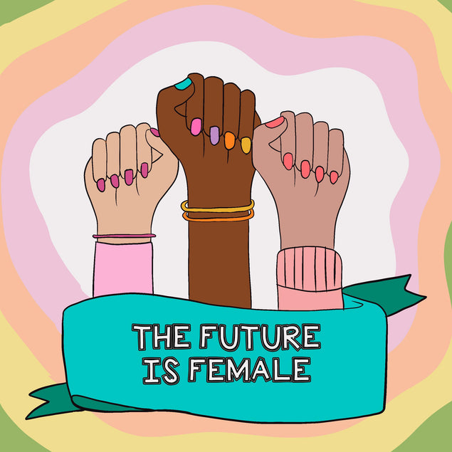 The Future Is Female Happy Women's Day Confetti-exploding Greetings Card