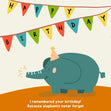 Funny Elephant Birthday Confetti-exploding Greetings Card