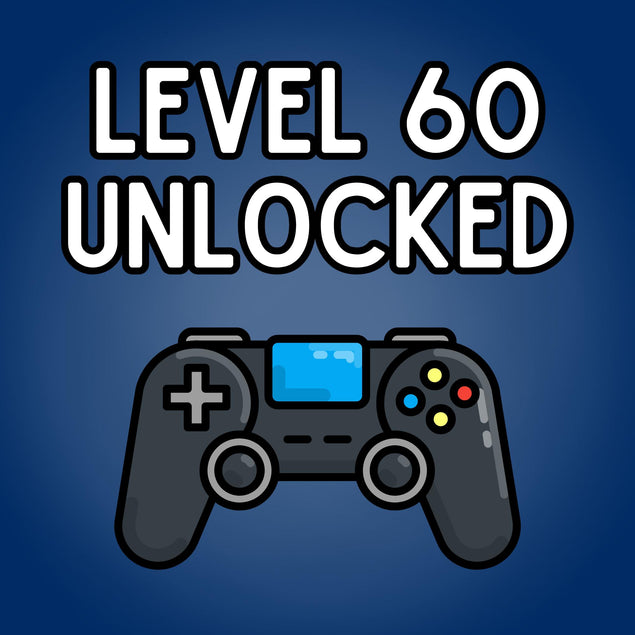 Level 60 Unlocked - 60th Birthday For Gamers Confetti-exploding Greetings Card