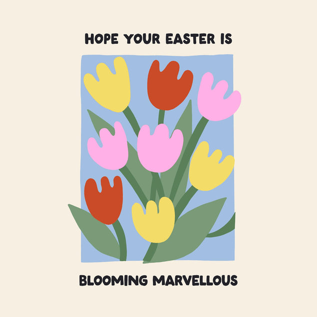 Hope Your Easter Is Blooming Marvellous Tulip Confetti-exploding Greetings Card