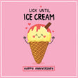 Happy Anniversary Lick Until Ice Cream Confetti-exploding Greetings Card