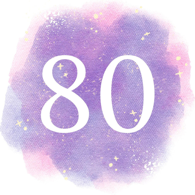 80th Birthday Purple Sky Confetti-exploding Greetings Card