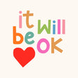 It Will Be Ok Colourful Letters Confetti-exploding Greetings Card