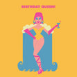 Queen LGBTQ+ Drag Birthday Confetti-exploding Greetings Card