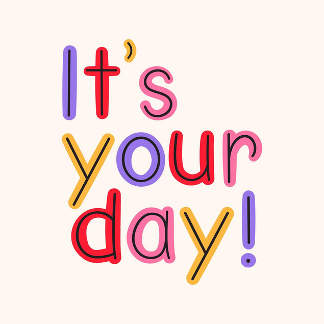 It's Your Day! Colourful Letters Birthday Confetti-exploding Greetings Card