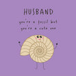 You're A Cute Fossil Husband Birthday Confetti-exploding Greetings Card