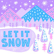 Let It Snow Christmas Confetti-exploding Greetings Card