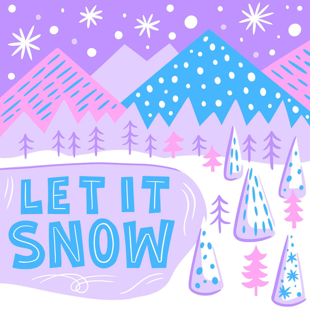 Let It Snow Christmas Confetti-exploding Greetings Card