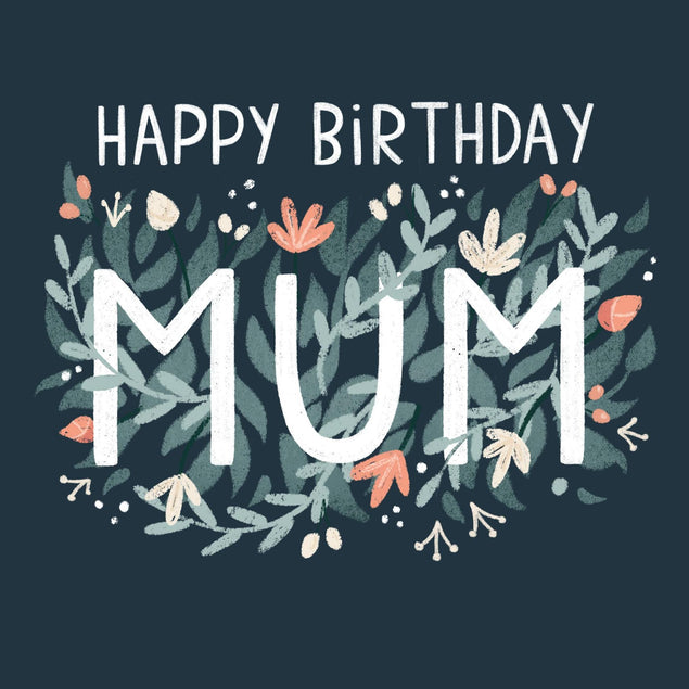 Happy Birthday Mum - Flower Design Confetti-exploding Greetings Card
