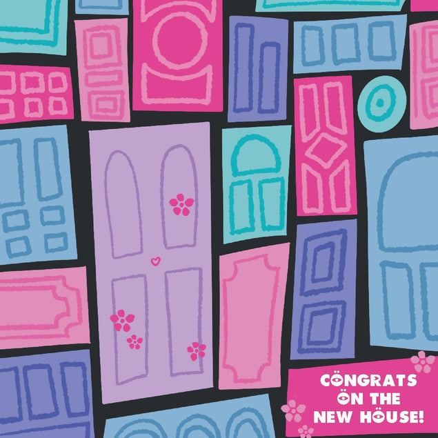Cute Monsters Inc. Doors New Home Confetti-exploding Greetings Card