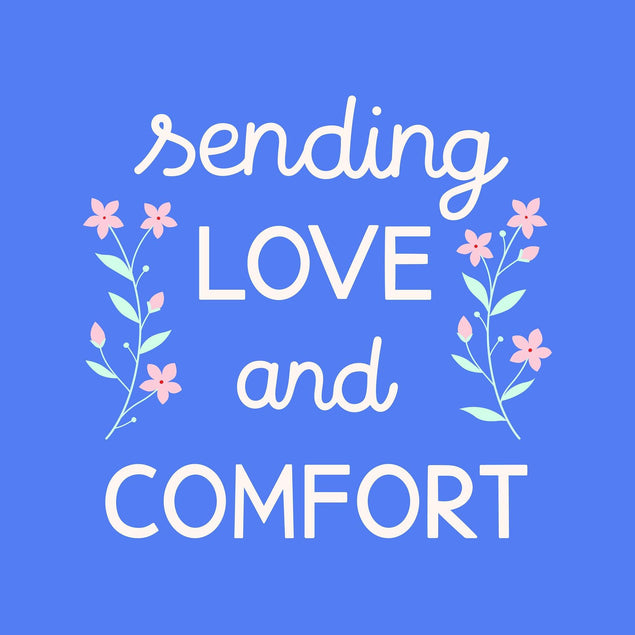 Sending Love And Comfort Blue Confetti-exploding Greetings Card