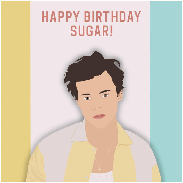 Sugar Harry Styles Birthday Confetti-exploding Greetings Card