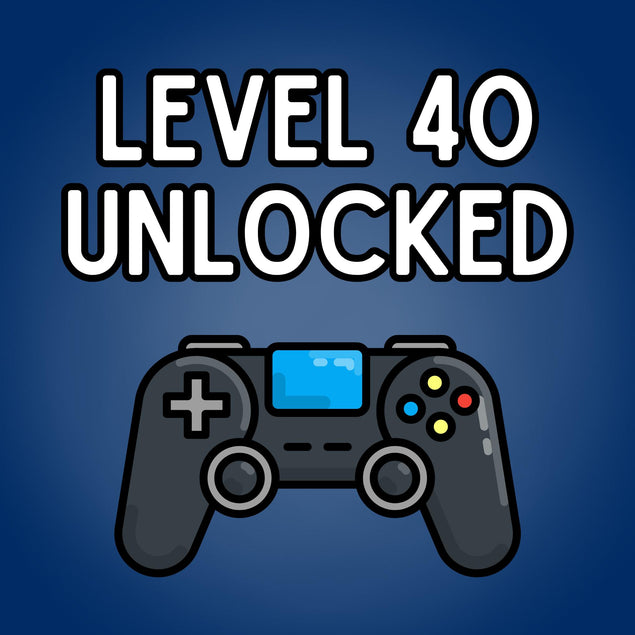 Level 40 Unlocked - 40th Birthday For Gamers Confetti-exploding Greetings Card