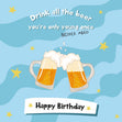 Drink All The Beer Birthday Confetti-exploding Greetings Card