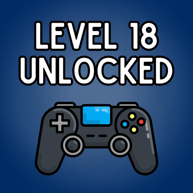 Level 18 Unlocked - 18th Birthday For Gamers Confetti-exploding Greetings Card