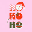 Ho Ho Ho Decorated Pink Christmas Confetti-exploding Greetings Card