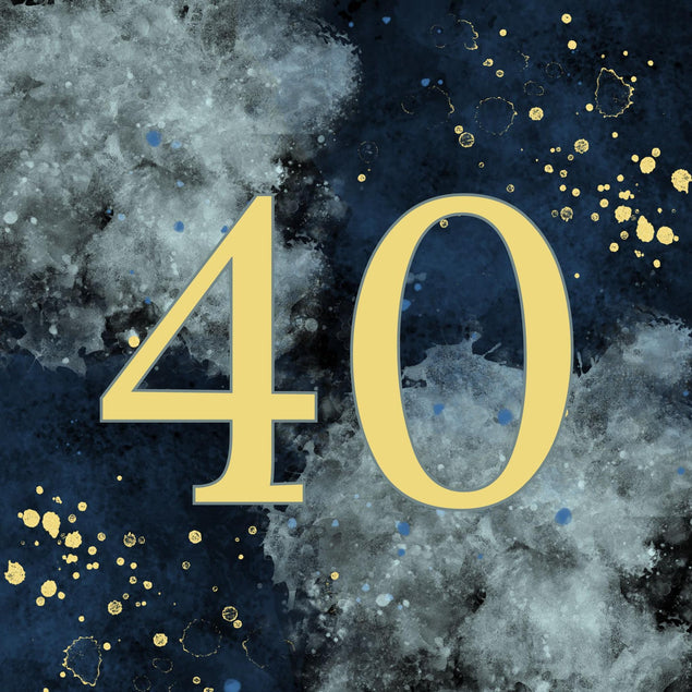 40th Birthday Abstract Design Confetti-exploding Greetings Card