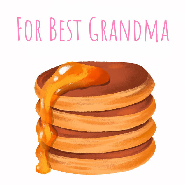 For Best Grandma Pancakes Confetti-exploding Greetings Card