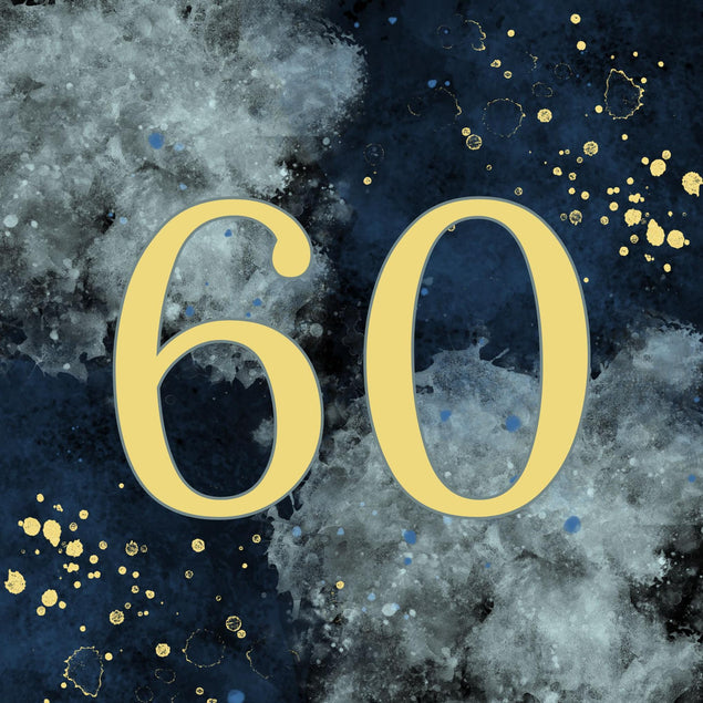 60th Birthday Abstract Design Confetti-exploding Greetings Card