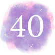 40th Birthday Purple Sky Confetti-exploding Greetings Card