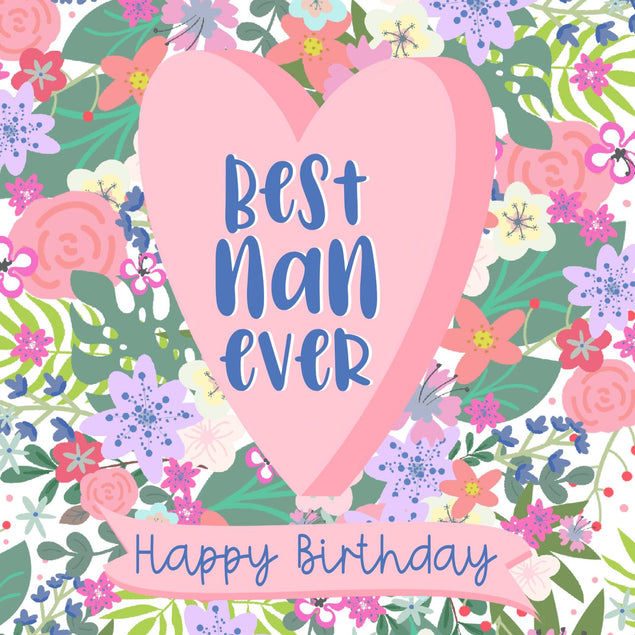 Best Ever Nan Happy Birthday Confetti-exploding Greetings Card