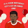 Mainoo Manchester United Birthday Confetti-exploding Greetings Card