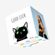 Black Cat Good Luck Confetti-exploding Greetings Card