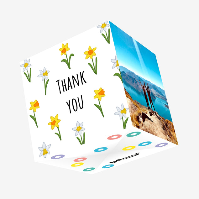 Daffodils Thank You Confetti-exploding Greetings Card