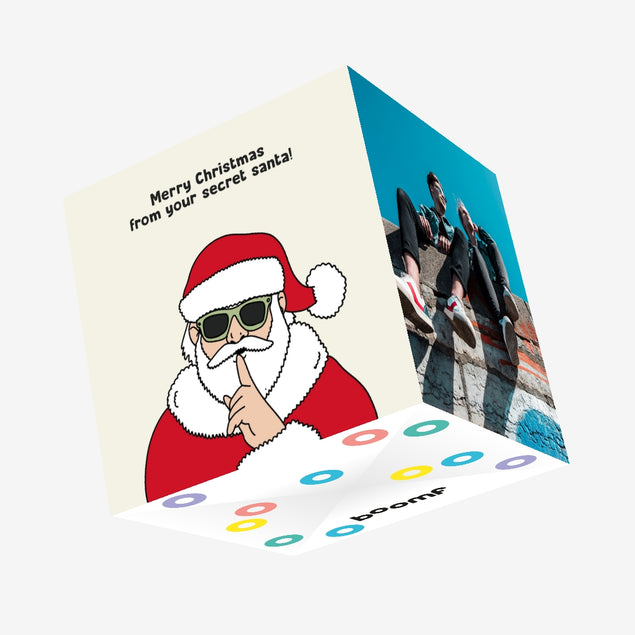 Secret Santa Christmas Confetti-exploding Greetings Card