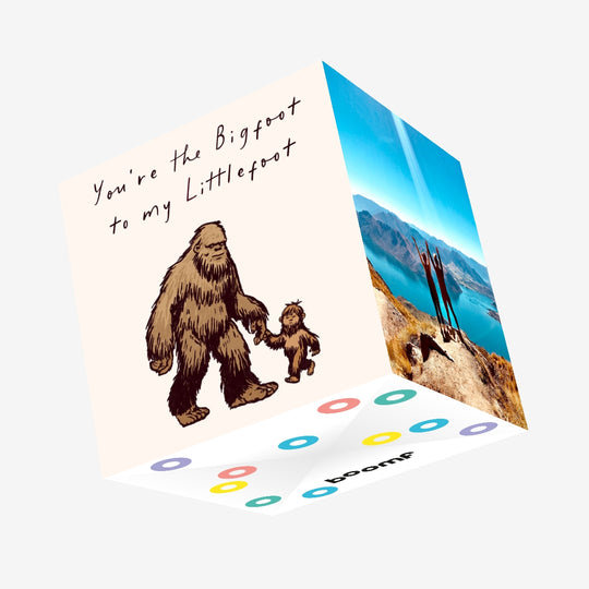 You're The Bigfoot To My Littlefoot Confetti-exploding Greetings Card