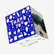Thank You Figures Pattern Blue Confetti-exploding Greetings Card