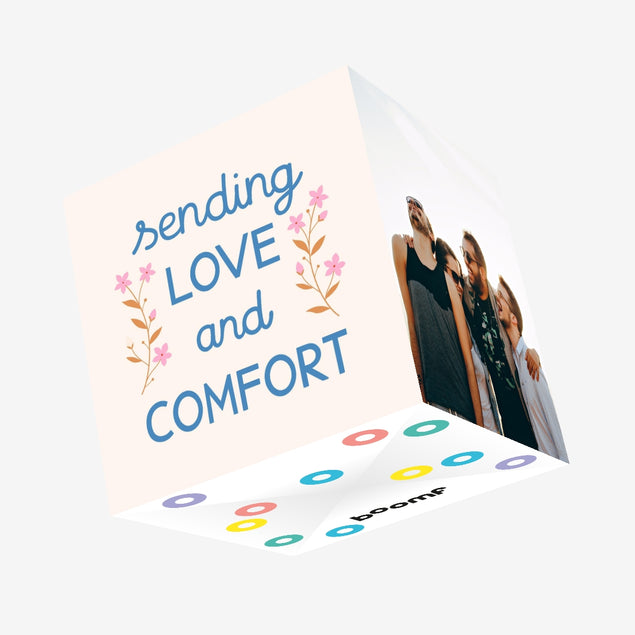 Sending Love And Comfort White Confetti-exploding Greetings Card