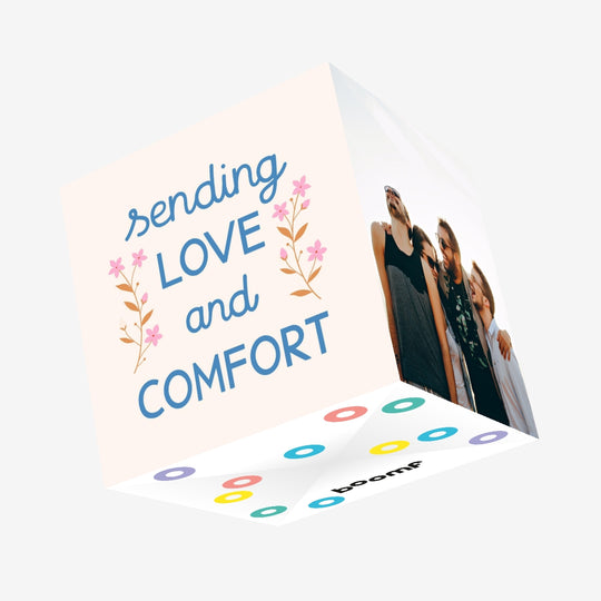 Sending Love And Comfort White Confetti-exploding Greetings Card