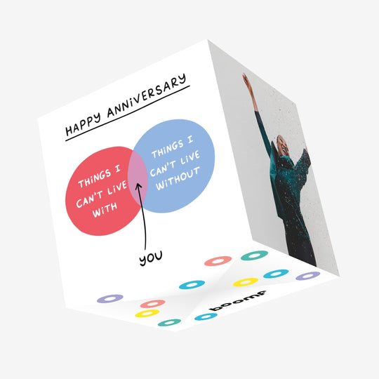 Can’t Live With Or Without You Funny Anniversary Confetti-exploding Greetings Card