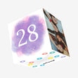 28th Birthday Purple Sky Confetti-exploding Greetings Card