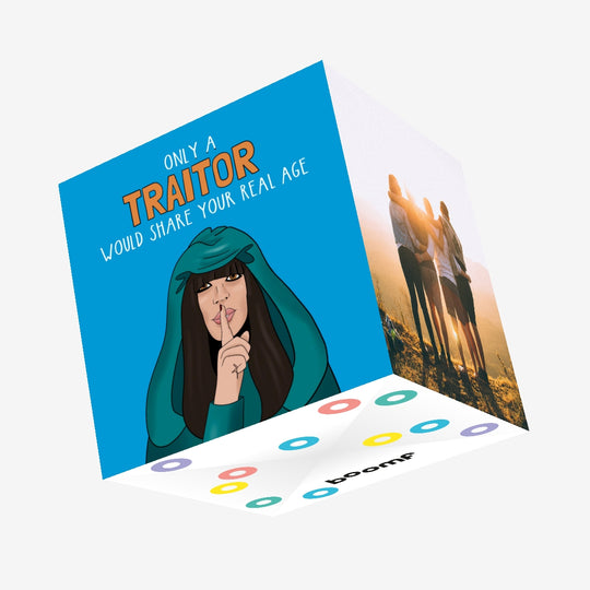 Claudia WInkleman The Traitors Funny Birthday Confetti-exploding Greetings Card