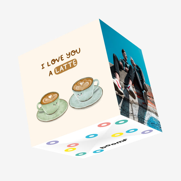 I Love You A Latte - Cute Cups Confetti-exploding Greetings Card